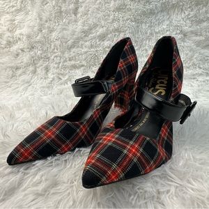 Circus Sam Edelman size 9 Heels Holiday Plaid Mary Jane Straps